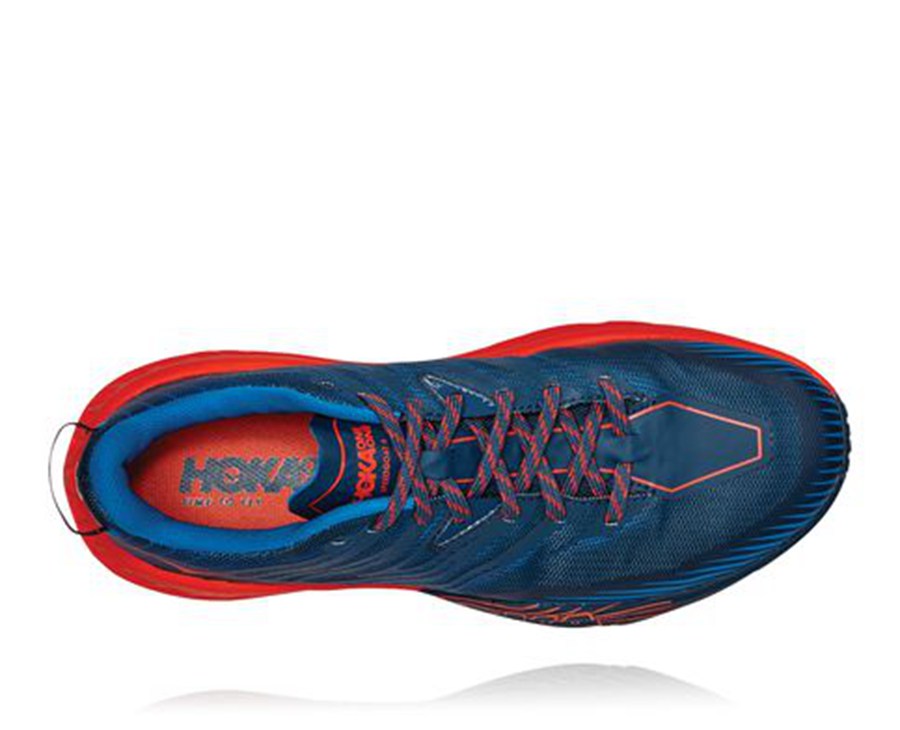 Zapatillas Trail Hoka One One Hombre - Speedgoat 4 - Azules/Rojas - LVD534609